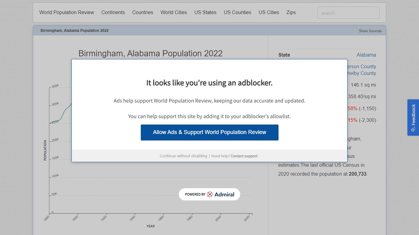 Birmingham, Alabama Population 2022 - worldpopulationreview.com